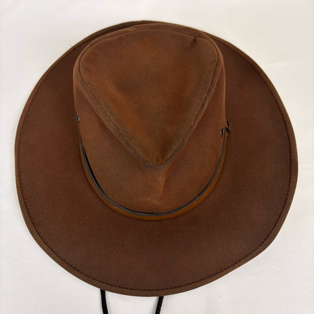 Outback Trading Co Vintage Kodiac Suede Hat Indiana Jones Outback Brown Sz XL - Picture 5 of 14